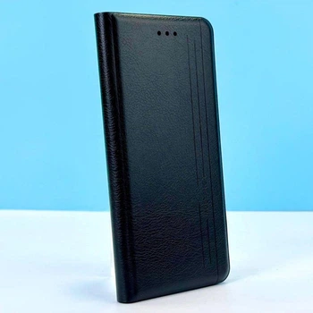 Шкіряний чохол книжка Mustang для Xiaomi Note 11 / Note 11S (Чорний)