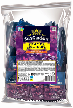Чай чорний Sun Gardens Summer Meadows 100 пакетиків по 1.7 г (4820082702809)