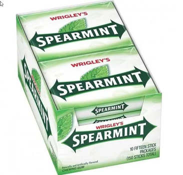 Жевательная резинка «Wrigley's» Spearmint, мята, 13 г