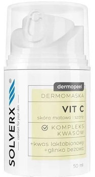 Дермомаска для обличчя Solverx Dermopeel Vit C для матової шкіри 50 мл (5907479386800)