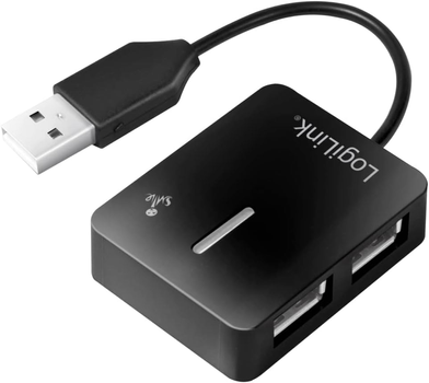 Hub USB LogiLink Smile UA0139 USB 2.0 4-Port Black