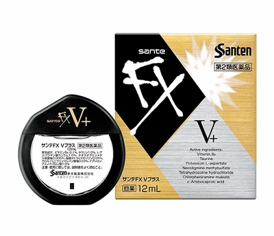 Краплі для очей з вітамінами + Б6 охолоджуючі Santen Sante FX V Plus 12мл