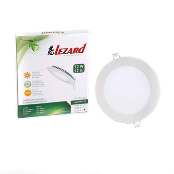 LED светильник встраиваемый круглый Lezard 12W 6400K