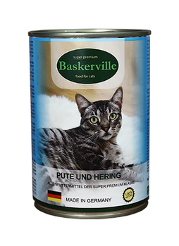 Корм Baskerville Индейка и рыба 400 г