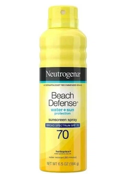 Солнцезащитный спрей Neutrogena Beach Defense Sunscreen Water+Sun Protection SPF 70