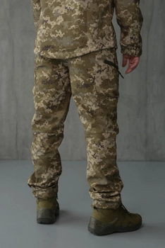 Чоловічі тактичні штани на флісі SoftShell колір піксель водонепроникні 2XL