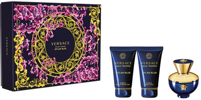 Набір для жінок Versace Pour Femme Dylan Blue Парфумована вода 50 мл + Гель для душу 50 мл + Бальзам для тіла 50 мл (8011003873425)