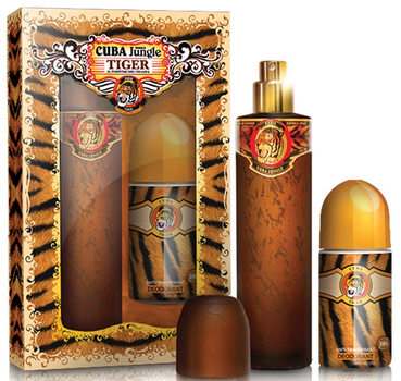 Zestaw damski Cuba Original Jungle Tiger Woda perfumowana damska 100 ml + Dezodorant roll-on 50 ml (5425017736660)
