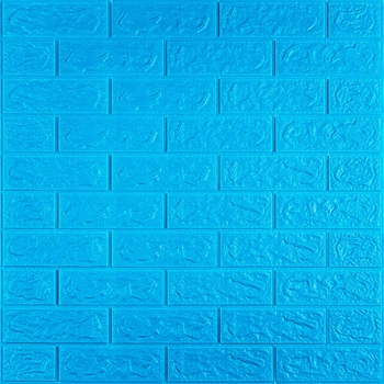 3D панель самоклеющаяся кирпич Синий 700х770х5мм (003-5) SW-0154