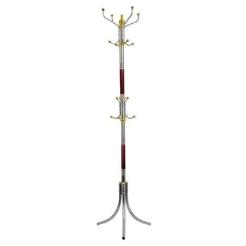 Металлическая напольная вешалка стойка для одежды тренога Coat Rack 16 крючков