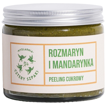 Пілінг для тіла Mydlarnia Cztery Szpaki Розмарин і Мандарин цукровий 250 мл (5903641980739)