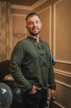 Вишиванка чоловіча, 54 олива (20)