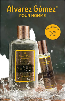 Zestaw perfum dla mężczyzn Alvarez Gómez Barberia Ag Lote woda perfumowana w sprayu 80 ml + 30 ml (8422385700269)