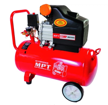 Компрессор MPT PROFI, 50 л, 2000 Вт/2.5 л.с. 2850 об/мин, 140 л/мин, 8 атм. Red and Black (MAC25503)