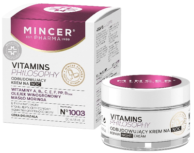 Krem Mincer Pharma Vitamins Philosophy odbudowujący na noc No.1003 50 ml (5902557261314)