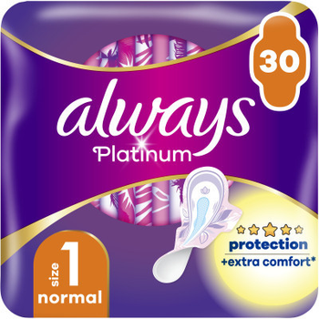 Гігієнічні прокладки Always Platinum Normal Розмір: 1 30 шт. (8001841913803)