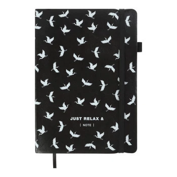 Книга записная Buromax Relax 96 листов А5 в клетку черный (BM.295101-01)