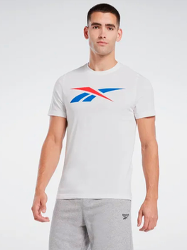 Футболка бавовняна довга чоловіча Reebok Gs Vector Tee 100065058 L Біла (4066751166071)