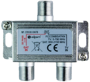 Суматор DPM Телевізійний SAT/TV 1 вхід 2 виходи 5 - 2400 МГц (BMFCCOMB)