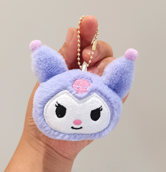 Мягкий плюшевый брелок игрушка на сумку, для ключей Куроми (Kuromi), hello kitty, Мелоди фиолетовый (AN)21190
