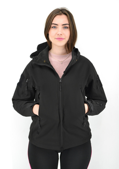 Жіноча тактична куртка Eagle Soft Shell із флісом Black S (AW010798)