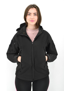 Жіноча тактична куртка Eagle Soft Shell із флісом Black 2XL (AW010802)
