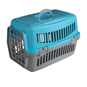 Переноска для котів та собак AnimAll сіро-блакитна CNR-102 (48,5х32,5х32,5)