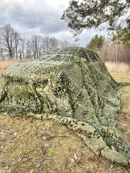Маскировочная сетка 3х5м для автомобиля, пикапа, внедорожника и техники "Листья зелёные №1"