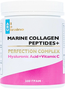 Комплекс красоты с морским коллагеном All Be Ukraine Marine Collagen Peptides+petfection complex 300 г (4820255570983)