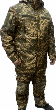 Полукомбинезон/штаны с подтяжками зимний утепленный/усиленный тактический ЗСУ УКР ПИКСЕЛЬ MAX-SV - 8115 L