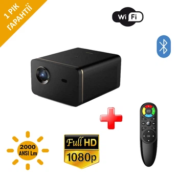 Мультимедійний портативний Android Full HD DLP проектор для домашнього кінотеатру з WiFi, Bluetooth та динаміком Changhong M4000 Black 227х198х123 мм з Аеромишкою
