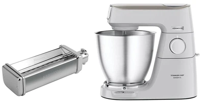 Кухонна машина Kenwood Titanium Chef Baker KVL65.001WH + Насадка для приготування пасти KENWOOD KAX983ME (комплект)