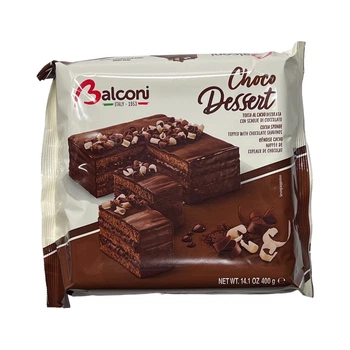 Торт BALCONI шоколадный с шоколадным кремом и облитый шоколадом choco desert torta al cioccolato 400г