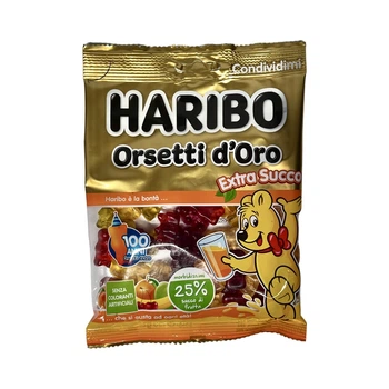 Желейкі Haribo orsetti d`oro extra succo золоті ведмедики з фруктовим екстрактом соку 150г