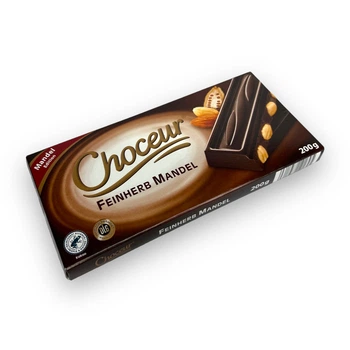 Черный шоколад Choceur Negro Con Almendras с цельным миндалем 200 г