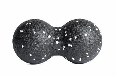 Мяч массажный двойной мфр для спины и тела Peanut Double Ball 16х8 см Black/White 11336786