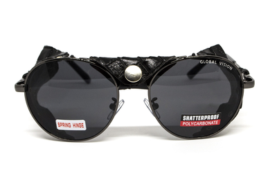 Очки защитные Global Vision Aviator-5 GunMetal (gray), серые в темной оправе со съёмным уплотнителем из синтетической кожи