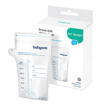 Пакети для зберігання грудного молока 180 мл BabyOno 30 шт. (5901435413845)