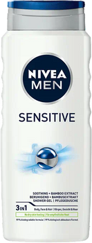 Żel pod prysznic Nivea Men Shower Gel Sensitive 3 w 1 500 ml (9005800286570)