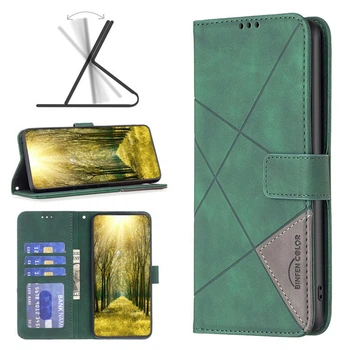Чехол-книжка BF Color Geometric для Samsung Galaxy S23 Ultra Green