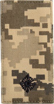 Шеврон нашивка на липучке IDEIA погон звания ВСУ Хорунжий 5х10 см пиксель (2200004295756)