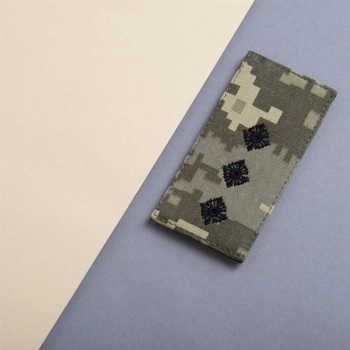 Шеврон нашивка на липучці IDEIA погон звання ЗСУ Старший лейтенант 5х10 см піксель (2200004295770)