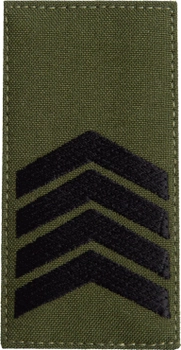Шеврон нашивка на липучке IDEIA погон звания ВСУ Старший сержант 5х10 см (2200004295626)