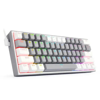 Клавіатура Redragon Fizz K617 Gray/White ENG (K617RGB-GW)