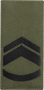 Шеврон нашивка на липучке IDEIA погон звания ВСУ Мастер сержант, вышитый патч 5х10 см (2200004301938)
