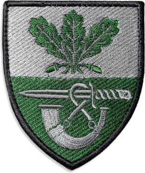 Шеврон на липучці IDEIA 61 окрема піхотна єгерська бригада 7х8 см зелений (2200004269979)