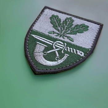 Шеврон на липучці IDEIA 61 окрема піхотна єгерська бригада 7х8 см зелений (2200004269979)