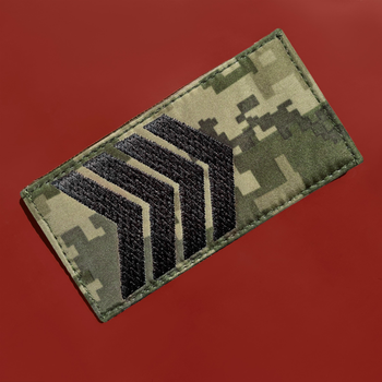 Шеврон нашивка на липучке IDEIA погон звания ВСУ Лейтенант 5х10 см (2200004269580)