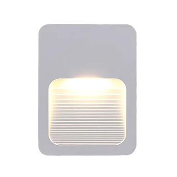 Світильник світлодіодний настінний, LED бра STEP 2W WHITE 4200K 120x90x12 220V IP65
