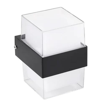 Светильник светодиодный настенный, LED бра VENZA 9W S BLACK 4200K 105x95x135 220V IP44